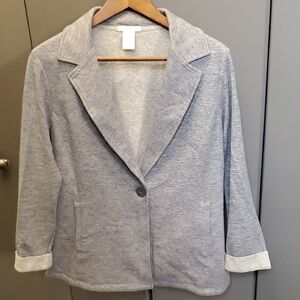Matty M Light Gray Blue Blazer Jacket